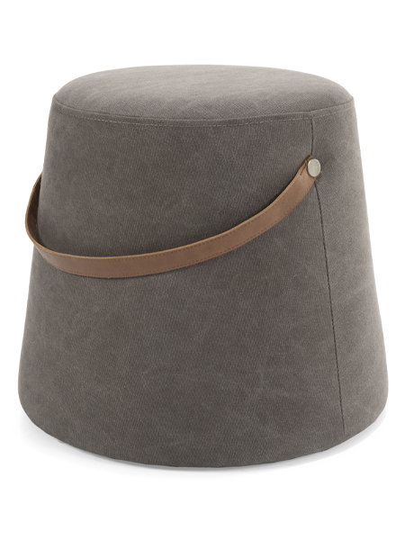 Morgan Stool in linen-type fabric with leather in brown finish - Morgan_Ottoman_011-7052P_450x620.jpg 